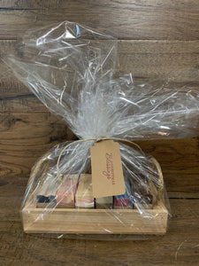 Soap crate gift basket with 6 soaps